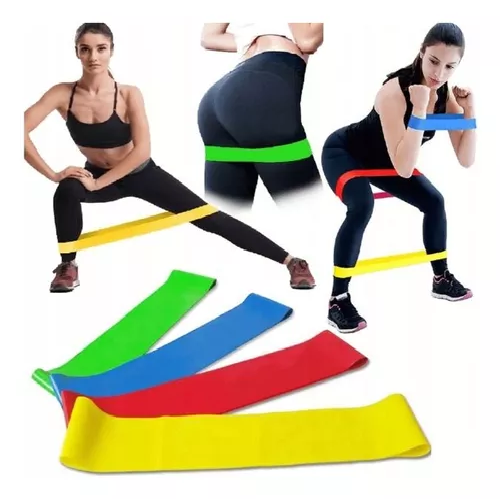 KIT DE BANDAS DE RESISTENCIA ELÁSTICAS, 15-54 KG, PARA PIERNAS, 5 PIEZAS, FITNESS - 3