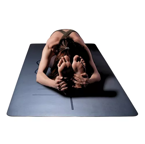 MAT DE YOGA, 8 MM, ECO, CON GUÍAS, DOBLE, CON BOLSO Y CORREA - 5