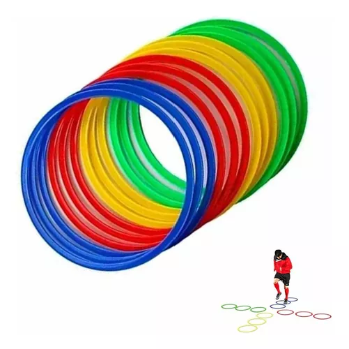 SET DE 12 AROS DE AGILIDAD, 40 CM, ENTRENAMIENTO PARA DEPORTE, FÚTBOL - 5