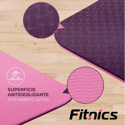 MAT DE YOGA, 10 MM, EXTRA GRUESO, LARGO, COLOR EN COLOR NEGRO - 4
