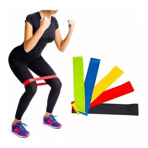 BANDA ELÁSTICA PARA EJERCICIOS DE YOGA, RESISTENCIA, 5 PIEZAS CON BOLSO DE TRANSPORTE - 2