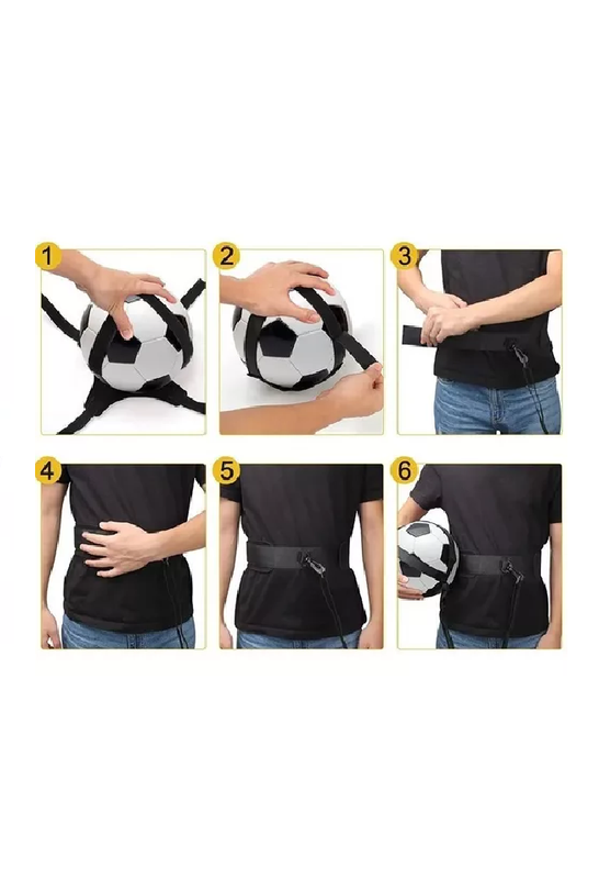 CINTURÓN ENTRENAMIENTO FÚTBOL KICK TRAINING NIÑOS ADULTOS EN COLOR NEGRO - 7