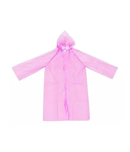 CAPA PARA LLUVIA PONCHO IMPERMEABLE ADULTO, COLOR ROSA - 1