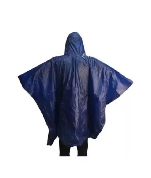PONCHO IMPERMEABLE MILITAR, PONCHO LLUVIA CAPA LLUVIA COLOR AZUL - 3