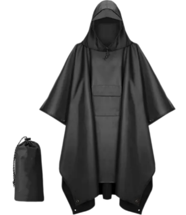 PONCHO IMPERMEABLE SIN OLOR, SUAVE CAPA IMPERMEABLE 213*142CM - 1