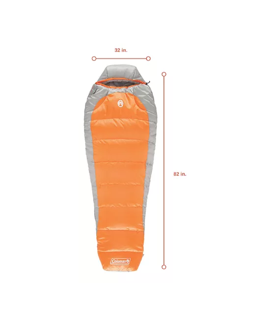 SACO DE DORMIR SILVER 25 GRADOS COLEMAN®, COLOR NARANJA - 2