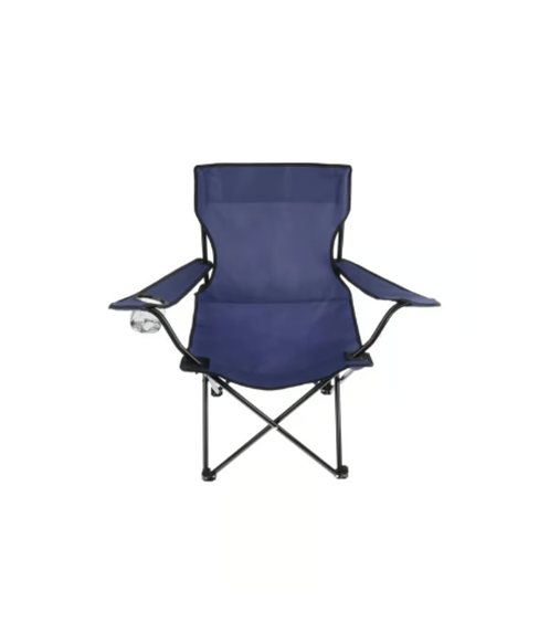 SILLA PLEGABLE DE PLAYA CAMPING CON BOLSO DE PORTA VASOS AZUL - 2