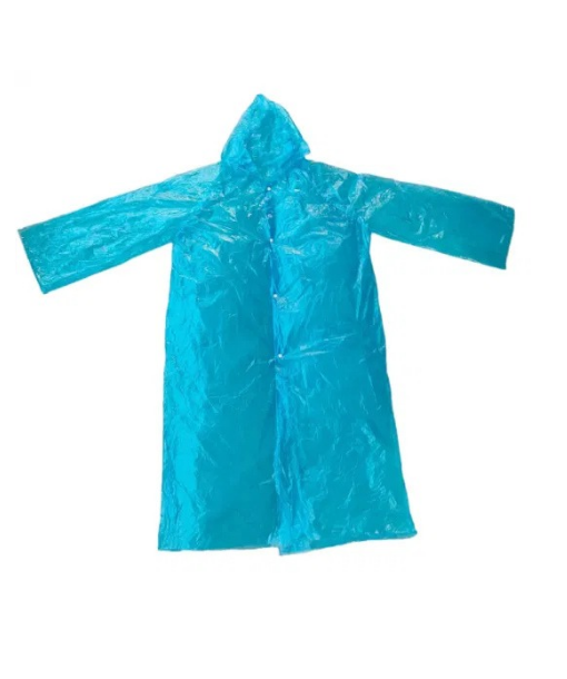 CAPA PARA LLUVIA PONCHO IMPERMEABLE ADULTO, COLOR AZUL - 1