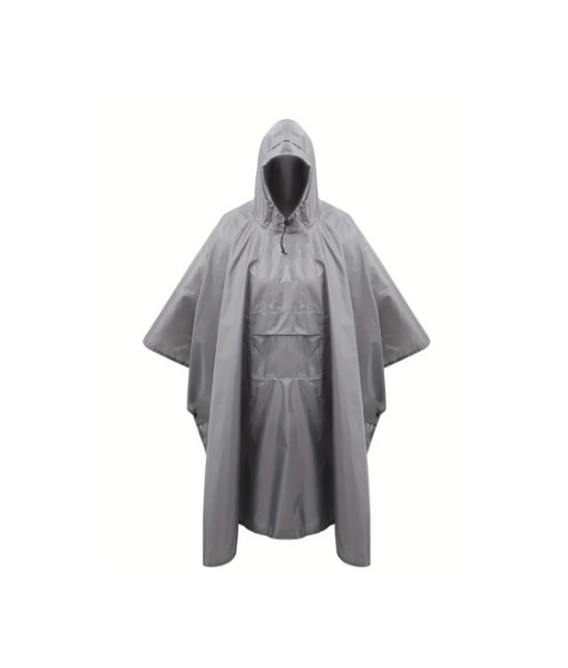 PONCHO IMPERMEABLE SIN OLOR SUAVE, CAPA IMPERMEABLE 213X142CM GRIS - 1
