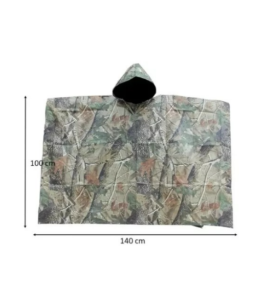 PONCHO IMPERMEABLE MILITAR, PONCHO LLUVIA CAPA LLUVIA COLOR CAMUFLAJE - 2