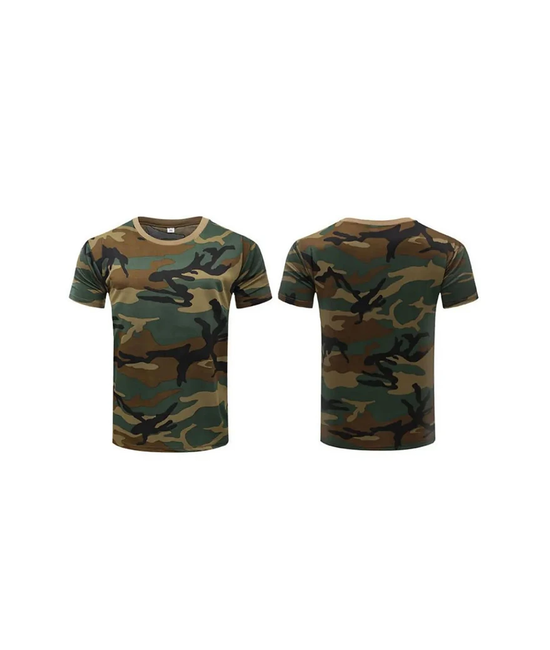 POLO MILITAR AIRSOFT, TREKKING CAMPING, COLOR WOODLAND, TALLA 3XL - 1
