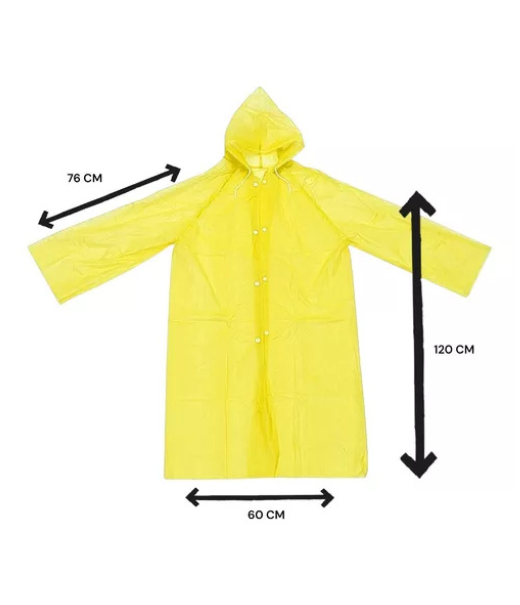 CAPA PARA LLUVIA PONCHO IMPERMEABLE ADULTO, COLOR EN COLOR AMARILLO - 2