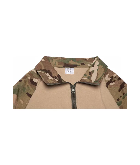 POLERA TÁCTICA COMBAT SHIRT MILITAR AIRSOFT, COLOR MULTICAM, TALLA 4XL - 5