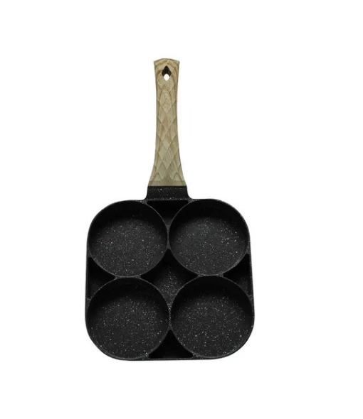 SARTÉN MULTIUSOS CON 4 DIVISIONES PARA HUEVOS, HAMBURGUESAS Y HOT CAKES, GRIS - 2