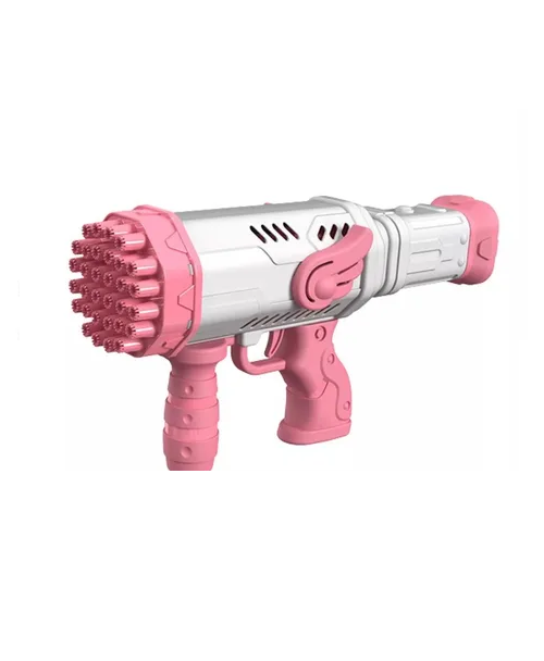PISTOLA LANZA BURBUJAS DE LÍQUIDO DE AGUA JUGUETE ROSADO - 1