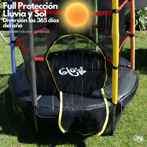 CAMA ELÁSTICA GLOWUP 1.40 M MALLA SEGURIDAD SUPERIOR - 4