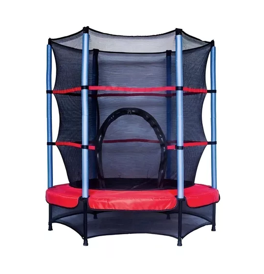 CAMA ELÁSTICA 1.4 M NIÑOS MALLA PROTECTORA COBERTOR EN COLOR NEGRO - 1