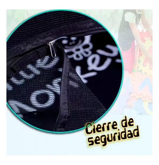 CAMA ELÁSTICA 1.4 M NIÑOS MALLA PROTECTORA COBERTOR EN COLOR NEGRO - 6