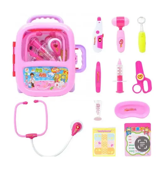 MALETA DE JUGUETE SET DE DOCTOR TRANSPORTABLE PARA NIÑAS Y NIÑOS - 2