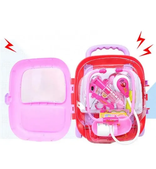 MALETA DE JUGUETE SET DE DOCTOR TRANSPORTABLE PARA NIÑAS Y NIÑOS - 3