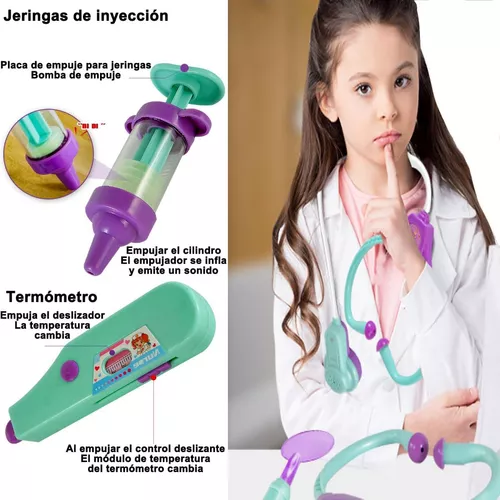 SET DE JUGUETES MÉDICO PARA NIÑOS CON LUZ Y SONIDO EN COLOR BLANCO - 3