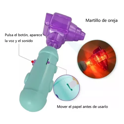 SET DE JUGUETES MÉDICO PARA NIÑOS CON LUZ Y SONIDO EN COLOR BLANCO - 5