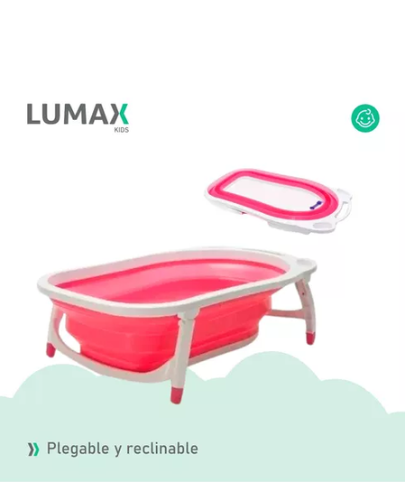 TINA BAÑERA PLEGABLE SIN MALLA, COLOR ROSADO - 5