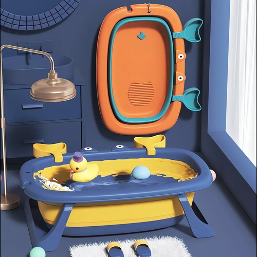 TINA CANGREJO PLEGABLE CON MALLA REFORZADA, COLOR NARANJA - 2