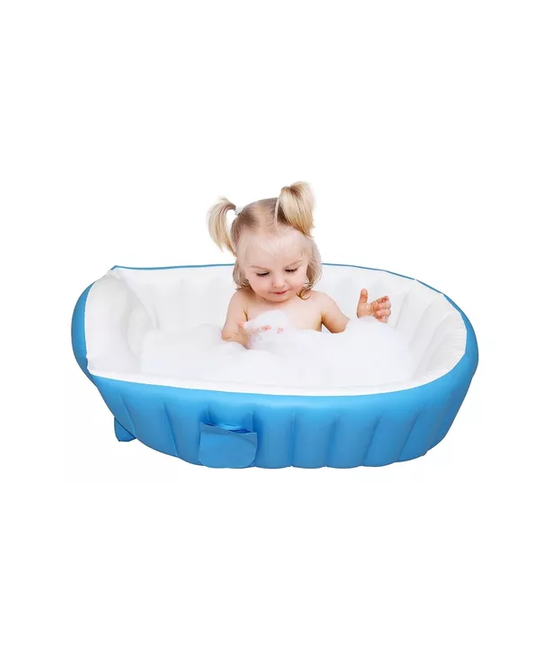 BAÑERA INFLABLE PORTÁTIL TINA PARA BEBÉS, COLOR AZUL - 4