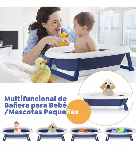 TINA BEBÉ BAÑERA PLEGABLE CON MALLA REFORZADA, MULTICOLOR - 2