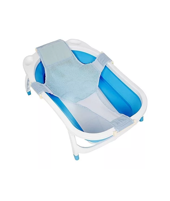 TINA BEBÉ BAÑERA PLEGABLE CON MALLA, COLOR AZUL - 1