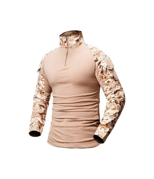 POLERA TÁCTICA COMBAT SHIRT MILITAR AIRSOFT, COLOR DIGITAL DESERT, TALLA 2XL - 1