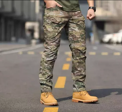 PANTALÓN DE CAMUFLAJE TÁCTICO POLICIAL MILITAR, COLOR MULTICAM, TALLA 4XL - 2