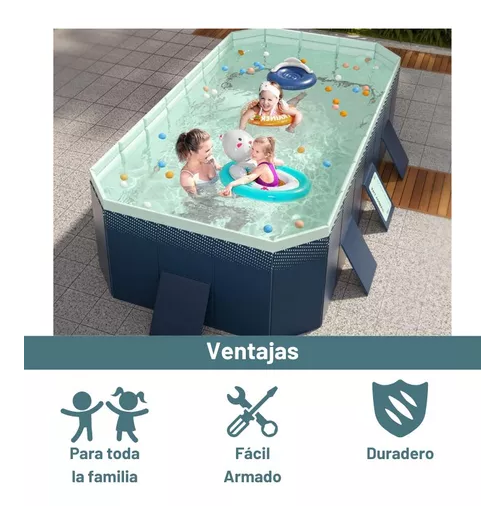 PISCINA RECTANGULAR 260 CM PARA NIÑOS 5+ AÑOS - 3