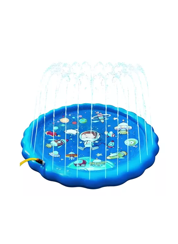 ALFOMBRA DE AGUA TIPO FUENTE PISCINA 1.7 M PARA NIÑOS AZUL - 1