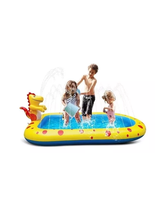 PISCINA INFLABLE 170X110X45 CM DINO DELFÍN LANZA CHORRO AGUA - 2