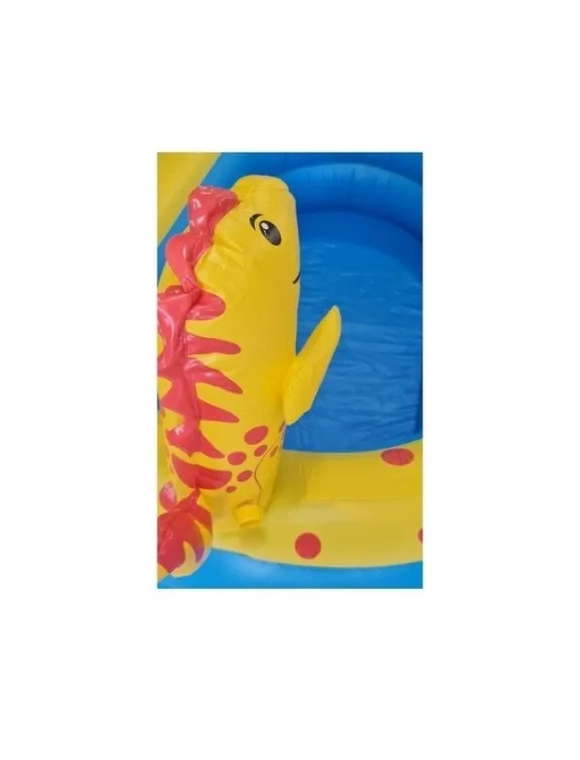 PISCINA INFLABLE 170X110X45 CM DINO DELFÍN LANZA CHORRO AGUA - 4
