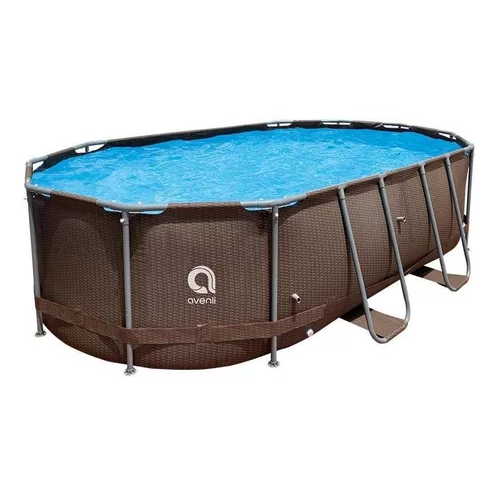 PISCINA ESTRUCTURAL OVALADA AVENLI 4.27X2.75X1 M 8 M³ MARRÓN OSCURO - 1