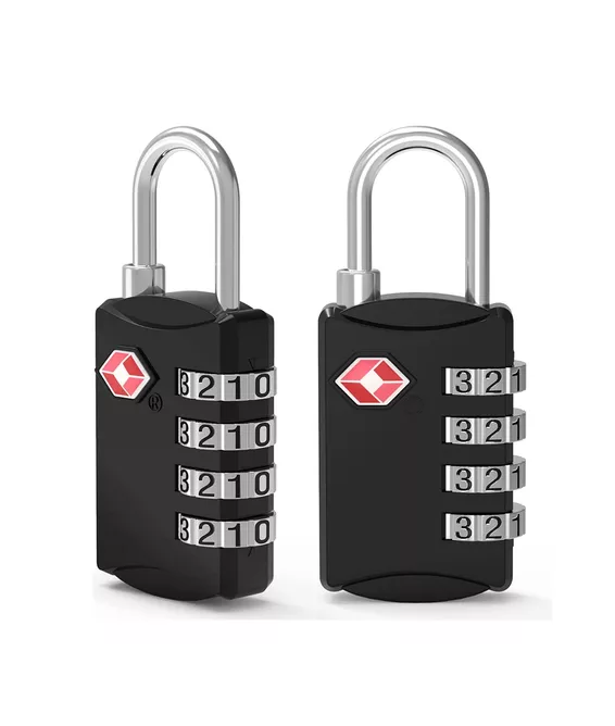 2PZS CANDADOS DE COMBINACIÓN PARA EQUIPAJE COLOR EN COLOR NEGRO - 2