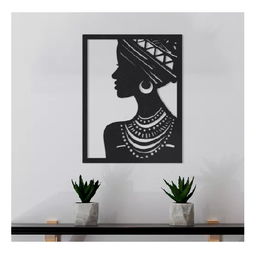 CUADROS DECORATIVOS DE DAMAS AFRICANAS, PACK DE 3 UNIDADES - 2