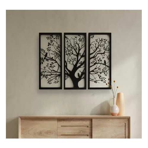 CUADRO DECORATIVO TRÍPTICO DE ÁRBOL DE LA VIDA - 1