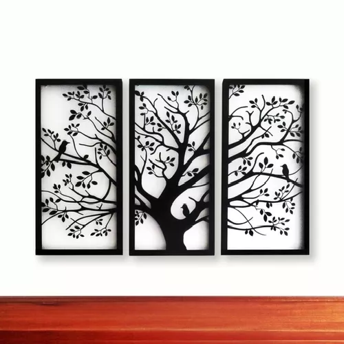 CUADRO DECORATIVO TRÍPTICO DE ÁRBOL DE LA VIDA - 2