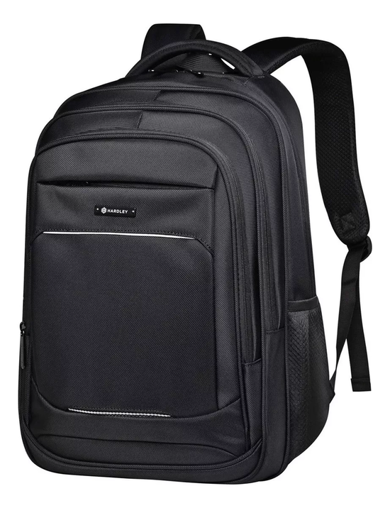 MOCHILA NOTEBOOK IMPERMEABLE ANTIRROBO BALÍSTICA HARDLEY CON USB EN COLOR EN COLOR NEGRO - 1
