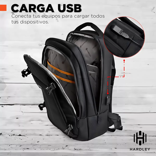BOLSO MORRAL PORTÁTIL HARDLEY SCOTLAND 1 20L EN COLOR NEGRO - 4