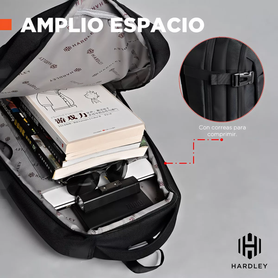 BOLSO MORRAL PORTÁTIL HARDLEY SCOTLAND 1 20L EN COLOR NEGRO - 6