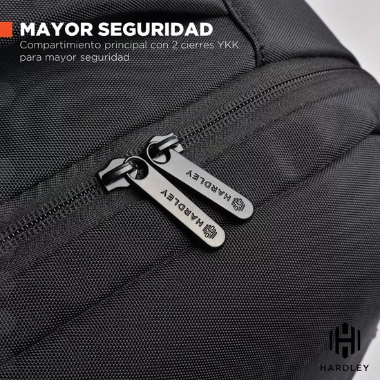 MOCHILA NOTEBOOK HARDLEY PARA VIAJE EN AVIÓN IMPERMEABLE ANTIRROBO - 6