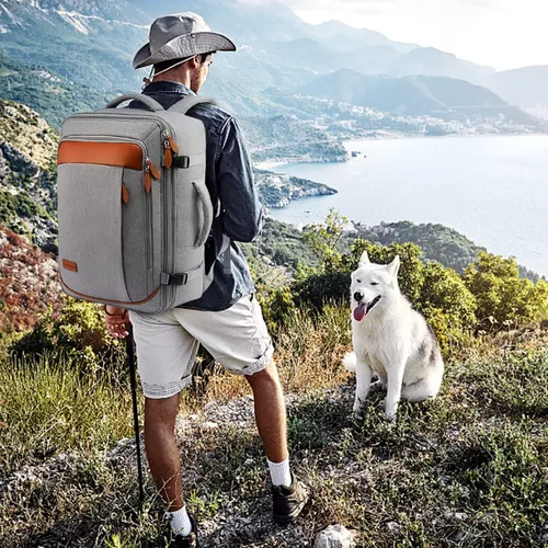 MOCHILA DE MALETA DE VIAJE CON 4 CUBOS DE EMBALAJE PARA AVIÓN, COLOR GRIS - 6