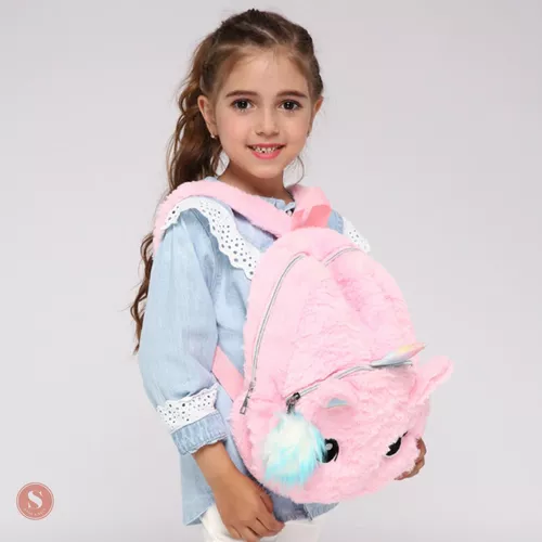 MOCHILA UNICORNIO KAWAII, NIÑA, INFANTIL, PELUDITA - 7