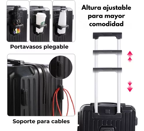 MALETA DE VIAJE, 10 KG, EQUIPAJE DE MANO, PORTAVASOS, CARRY ON - 3