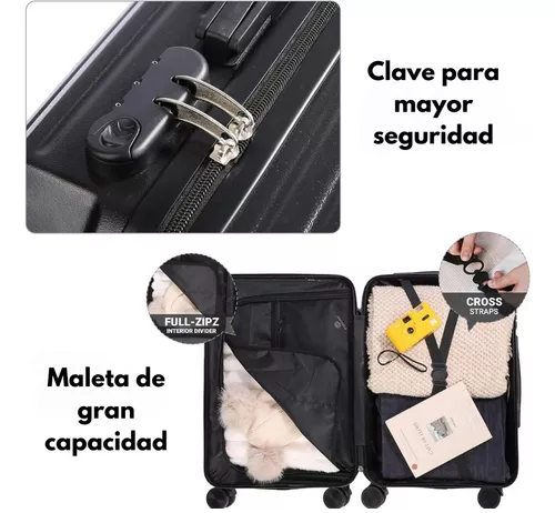 MALETA DE VIAJE, 10 KG, EQUIPAJE DE MANO, PORTAVASOS, CARRY ON - 4